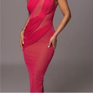 JLUXLABEL Alari One Shoulder Midi Dress